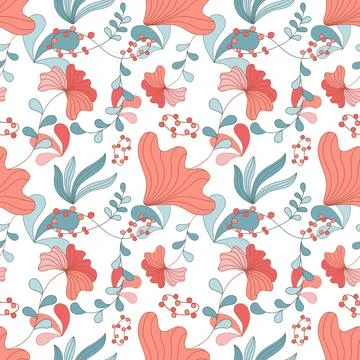 Seamless flowers patterns  Stock Illustration
