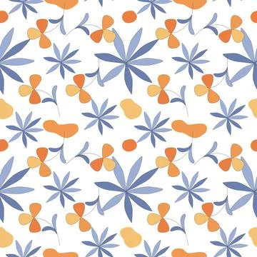 Seamless flowers patterns  Stock Illustration