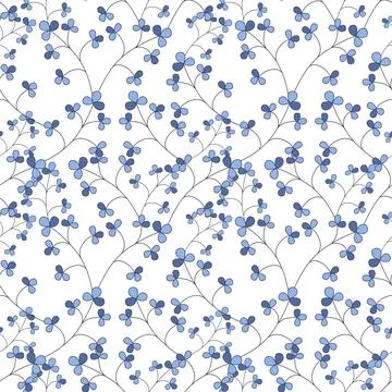 Seamless flowers patterns  Stock Illustration