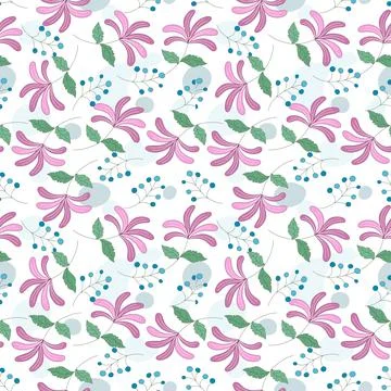 Seamless flowers patterns  Stock-Illustration