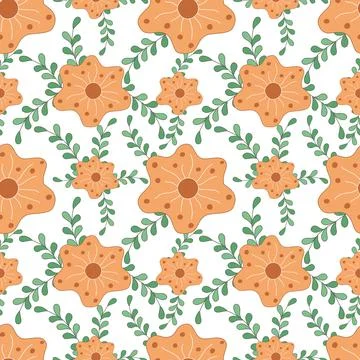 Seamless flowers patterns  Stock Illustration