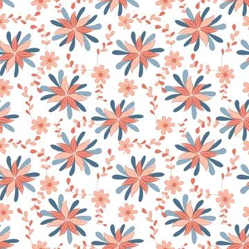 Seamless flowers patterns  Stock-Illustration