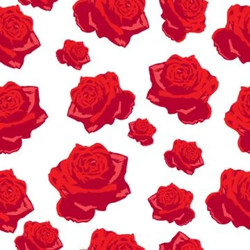 Seamless flowers roses pattern for background.Vector Stock Illustration