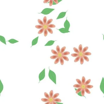 Seamless flowers vector pattern. Background texture in floral style. Illustrazione stock