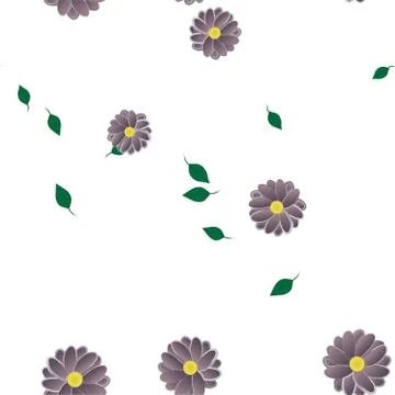 Seamless flowers vector pattern. Background texture in floral style. 스톡 일러스트