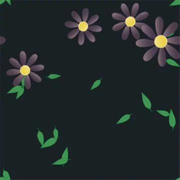 Seamless flowers vector pattern. Background texture in floral style. Illustrazione stock