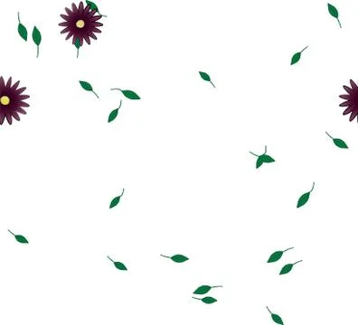 Seamless flowers vector pattern. Background texture in floral style. Illustrazione stock