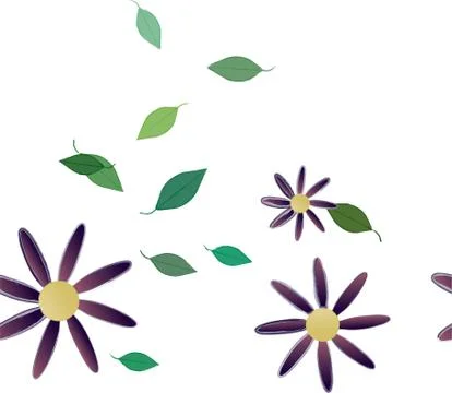 Seamless flowers vector pattern. Background texture in floral style. Stock Illustration