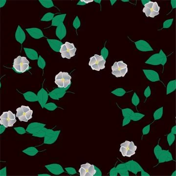 Seamless flowers vector pattern. Background texture in floral style. Stock Illustration
