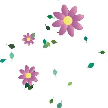 Seamless flowers vector pattern. Background texture in floral style. 스톡 일러스트