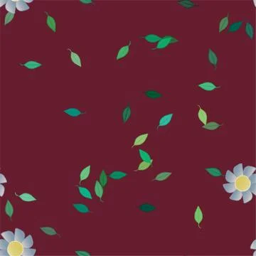 Seamless flowers vector pattern. Background texture in floral style. Illustrazione stock