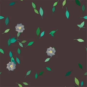 Seamless flowers vector pattern. Background texture in floral style. 스톡 일러스트