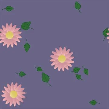 Seamless flowers vector pattern. Background texture in floral style. Illustrazione stock