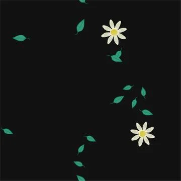 Seamless flowers vector pattern. Background texture in floral style. Illustrazione stock