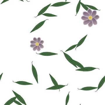 Seamless flowers vector pattern. Background texture in floral style. Illustrazione stock
