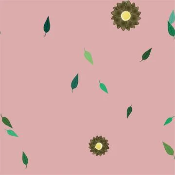 Seamless flowers vector pattern. Background texture in floral style. Stock Illustration