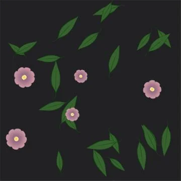Seamless flowers vector pattern. Background texture in floral style. Stock Illustration