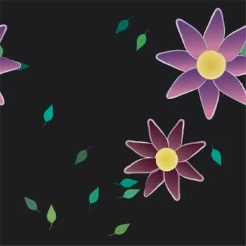 Seamless flowers vector pattern. Background texture in floral style. Illustrazione stock