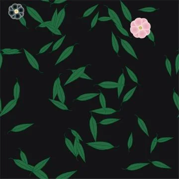 Seamless flowers vector pattern. Background texture in floral style. Illustrazione stock