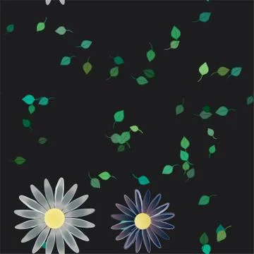 Seamless flowers vector pattern. Background texture in floral style. Illustrazione stock