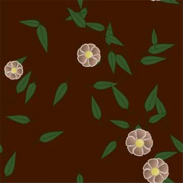 Seamless flowers vector pattern. Background texture in floral style. Stock Illustration