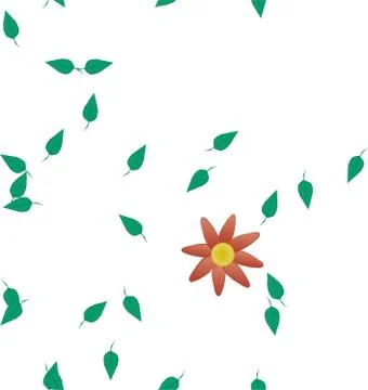 Seamless flowers vector pattern. Background texture in floral style. Stock Illustration