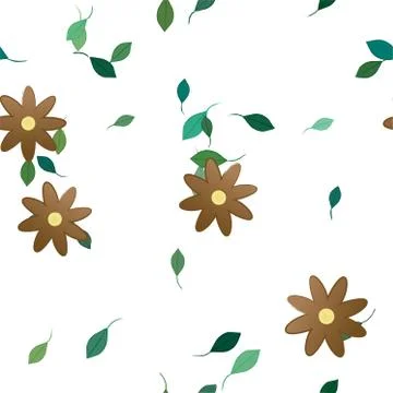 Seamless flowers vector pattern. Background texture in floral style. 스톡 일러스트