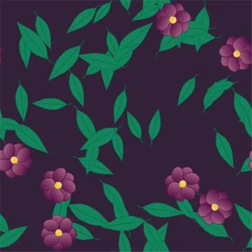 Seamless flowers vector pattern. Background texture in floral style. Illustrazione stock