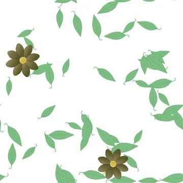 Seamless flowers vector pattern. Background texture in floral style. Illustrazione stock