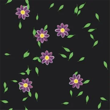 Seamless flowers vector pattern. Background texture in floral style. イラスト素材