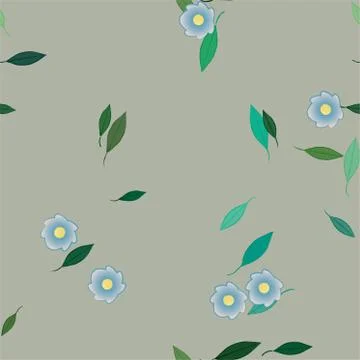 Seamless flowers vector pattern. Background texture in floral style. 스톡 일러스트