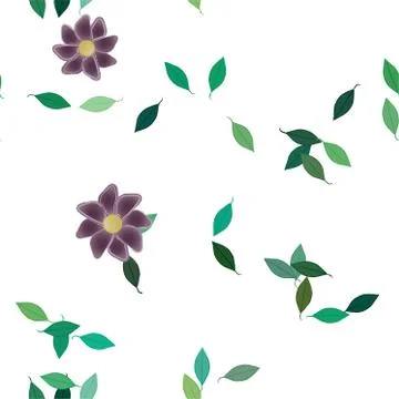 Seamless flowers vector pattern. Background texture in floral style. イラスト素材