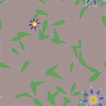 Seamless flowers vector pattern. Background texture in floral style. Illustrazione stock
