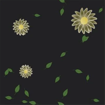 Seamless flowers vector pattern. Background texture in floral style. Illustrazione stock