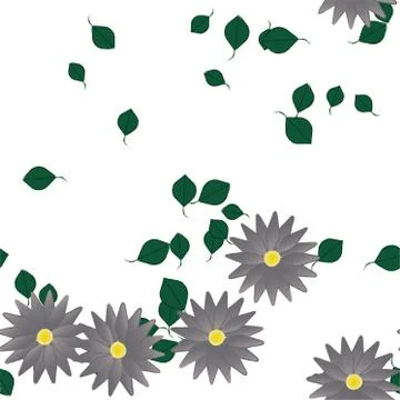 Seamless flowers vector pattern. Background texture in floral style. Illustrazione stock