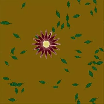 Seamless flowers vector pattern. Background texture in floral style. Stock Illustration