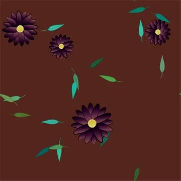 Seamless flowers vector pattern. Background texture in floral style. Illustrazione stock