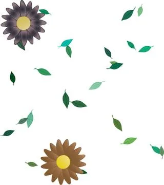 Seamless flowers vector pattern. Background texture in floral style. 스톡 일러스트