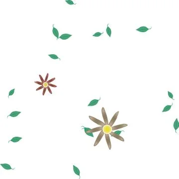 Seamless flowers vector pattern. Background texture in floral style. Illustrazione stock