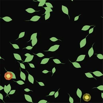 Seamless flowers vector pattern. Background texture in floral style. Stock Illustration