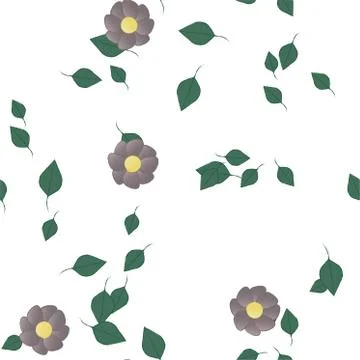 Seamless flowers vector pattern. Background texture in floral style. Stock Illustration