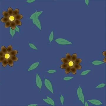 Seamless flowers vector pattern. Background texture in floral style. Illustrazione stock