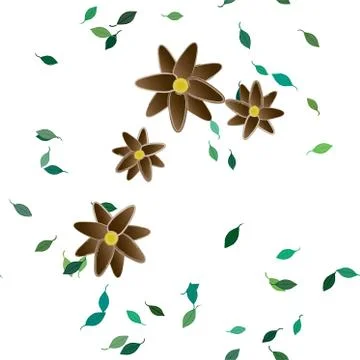 Seamless flowers vector pattern. Background texture in floral style. Illustrazione stock