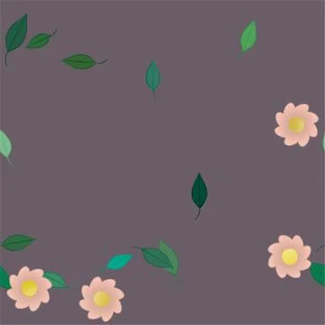 Seamless flowers vector pattern. Background texture in floral style. Illustrazione stock