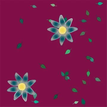 Seamless flowers vector pattern. Background texture in floral style. Illustrazione stock