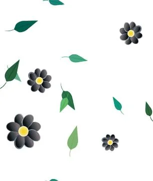 Seamless flowers vector pattern. Background texture in floral style. Illustrazione stock