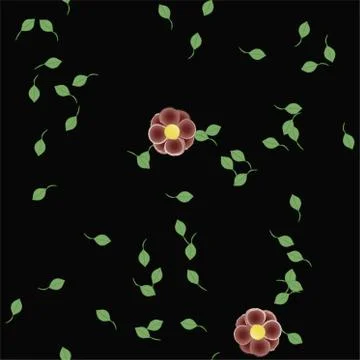 Seamless flowers vector pattern. Background texture in floral style. Illustrazione stock