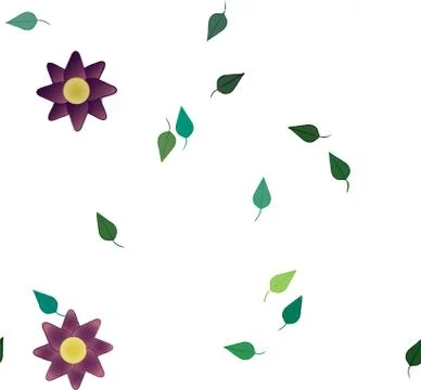 Seamless flowers vector pattern. Background texture in floral style. Illustrazione stock