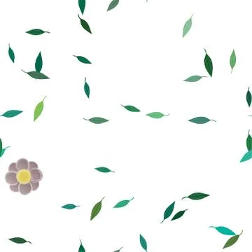 Seamless flowers vector pattern. Background texture in floral style. Illustrazione stock