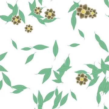 Seamless flowers vector pattern. Background texture in floral style. Illustrazione stock